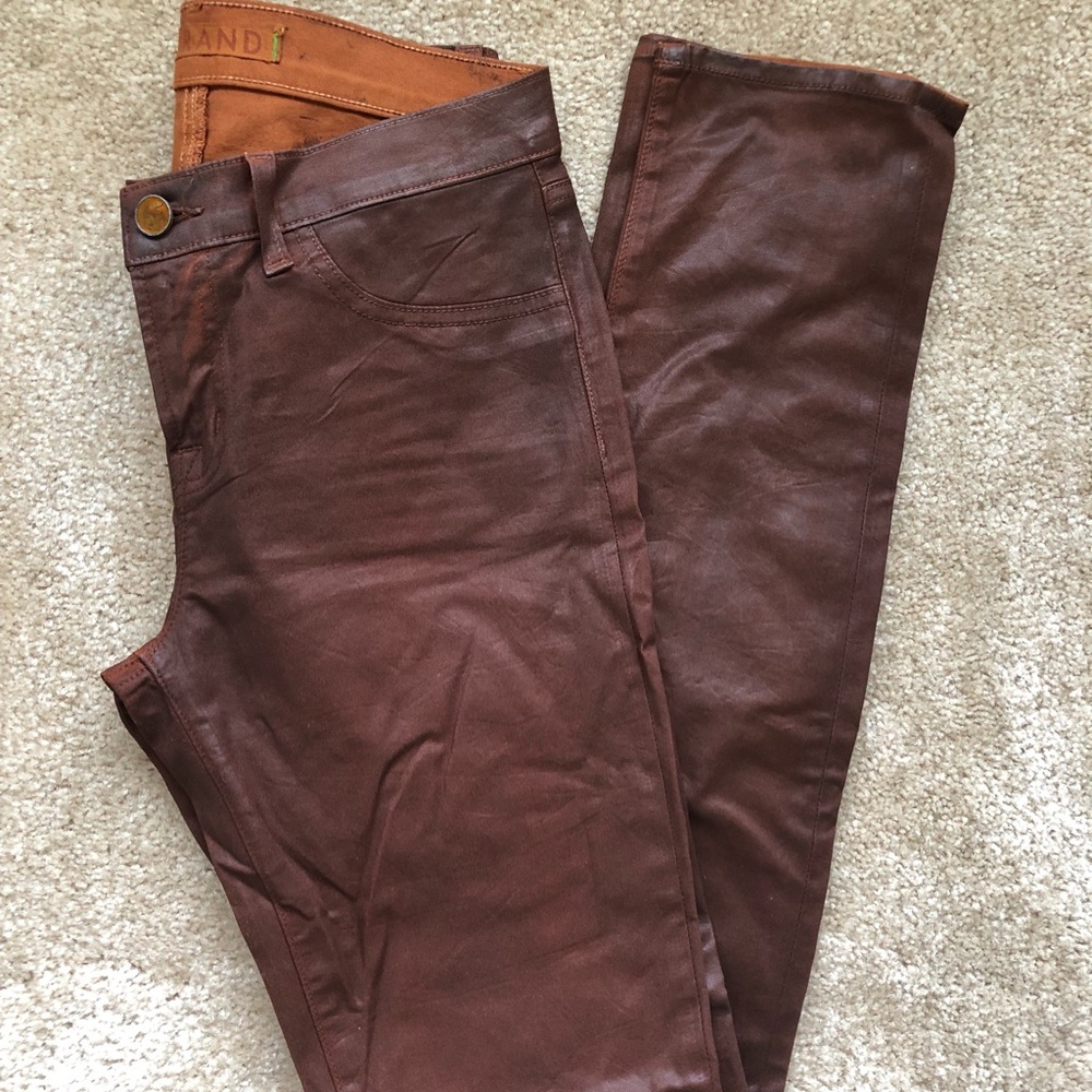 J Brand Faux Leather Jeans.
